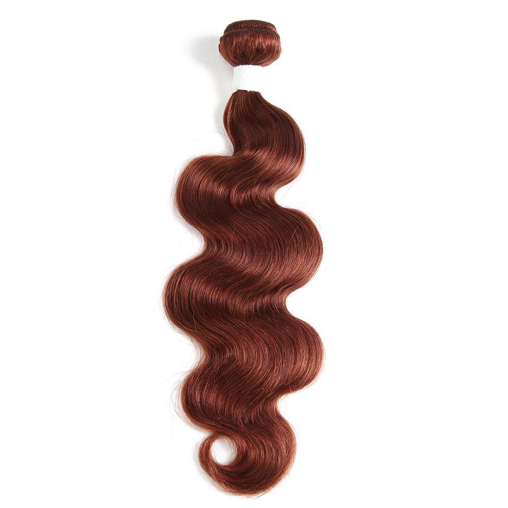 Kemy Hair Auburn Cooper Red Body Wave One Human Hair Bundle