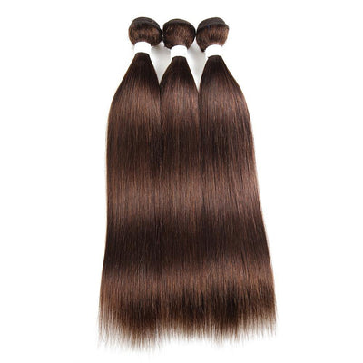 Colored 100% Human Hair Weave Straight 3 Hair Bundles 8-26 inch (4) (2612423164004)