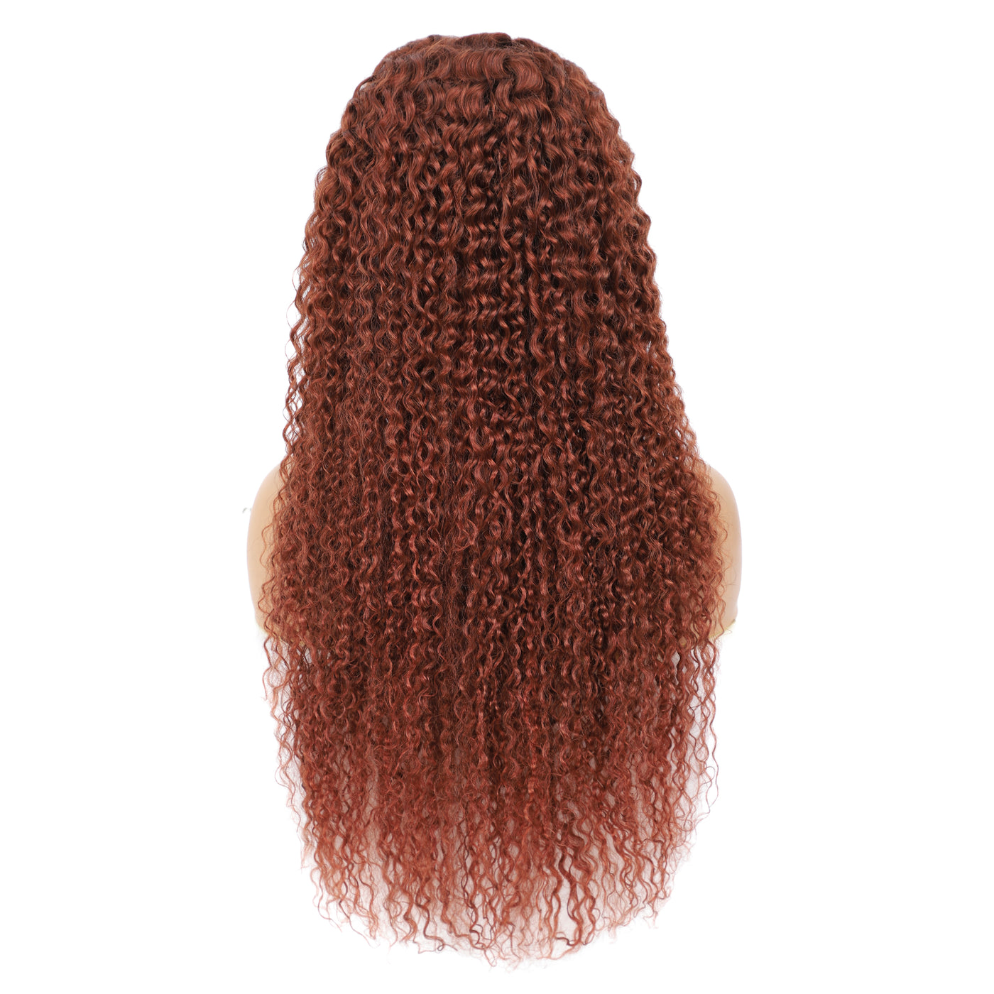 Auburn Brown 33 Colored Kinky Curly Human Hair 13X4 Lace Front Wigs