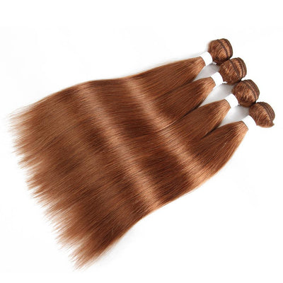 Colored 100% Human Hair Weave Straight 4 Hair Bundles 8-26 inch (30) (2625749876836)