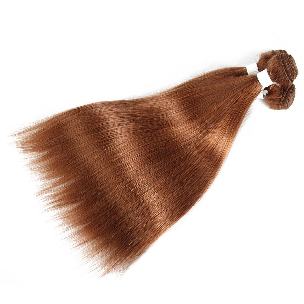 Colored 100% Human Hair Weave Straight 3 Hair Bundles 8-26 inch (30) (2622386700388)