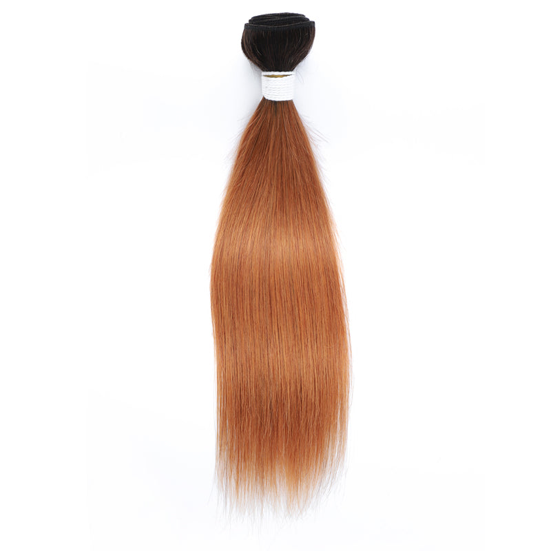 Kemy Hair Ombre Brown Straight Human Hair Bundle 1 Bundle Deals