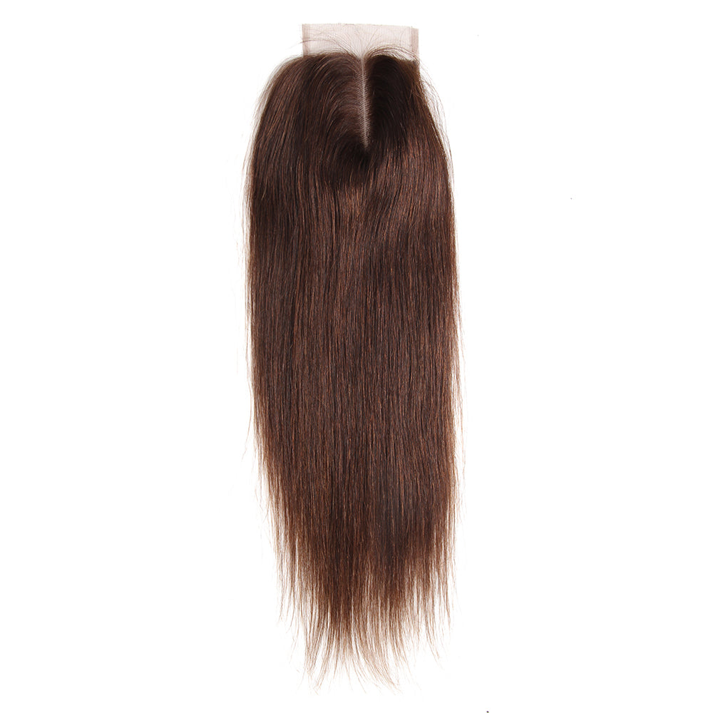 Straight Colored Human Hair Free/Middle Part 4×4 Lace Closure (4) (3934495211590)
