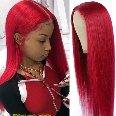 Flash Sale | Honey Blonde Brown Red Straight 4x4 Lace Closure Wig Only $99