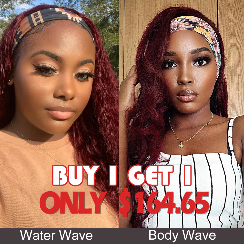 Buy 1 Get 1 Free Water Wave Headband Wigs  And Body Wave Headband  Wig Bulk Sale With Gifts(16"-28")