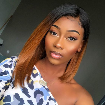 Kemy Hair Ombre Ginger Brown Straight Human Hair Bundle