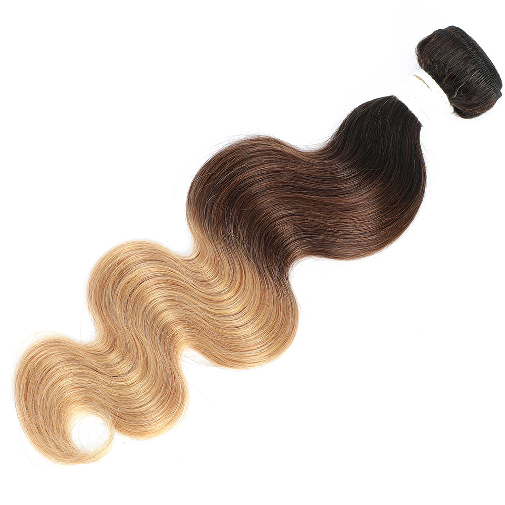 1B/4/27 Ombre Colored Body Wave Remy Human Hair Bundle