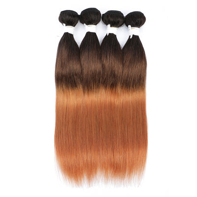 Straight Ombre Brown T1B/4/30 Remy Human Hair Weave Bundles 4 Bundle Deals