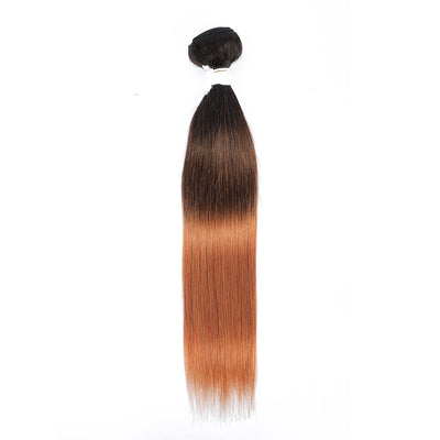 Straight 1B/4/30 Ombre Brown Color 3 Tone Remy Human Hair Bundle