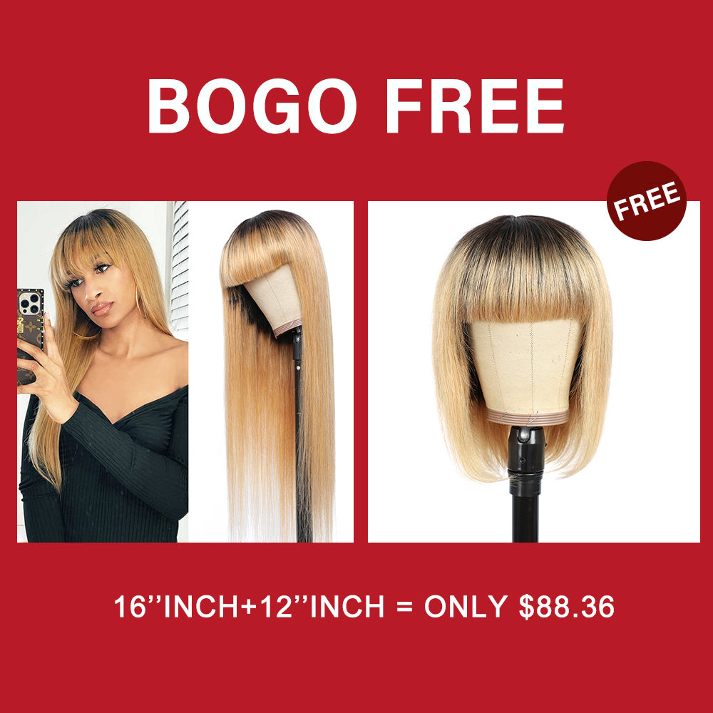 Buy 1 Get 1 Straight Bang Wig And Bang Bob Wig Bulk Sale With Gifts