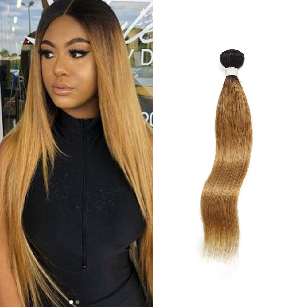 Kemy Hair Ombre Honey Blonde Straight Human Hair Bundle