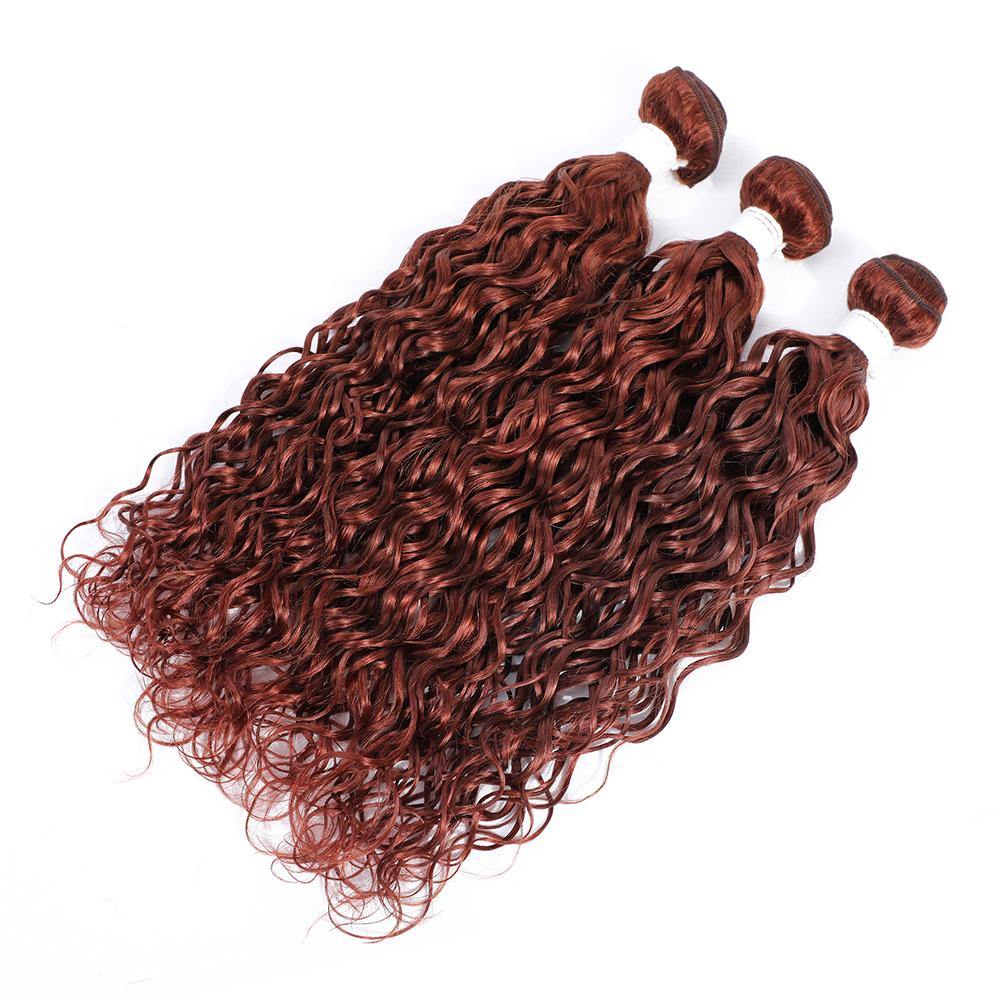 Kemy Hair Auburn Red 3 Human Hair Bundles Water Wave (33#) - Kemy Hair