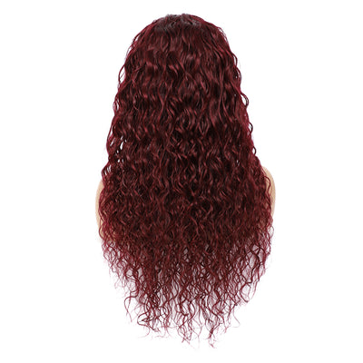 Kemy Hair Water Wave 99j Burgundy Human Hair Headband Wig